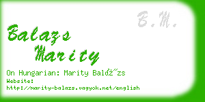 balazs marity business card